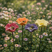 Handmade Weatherproof Ceramic Flower Bee Drinkers - Image 6