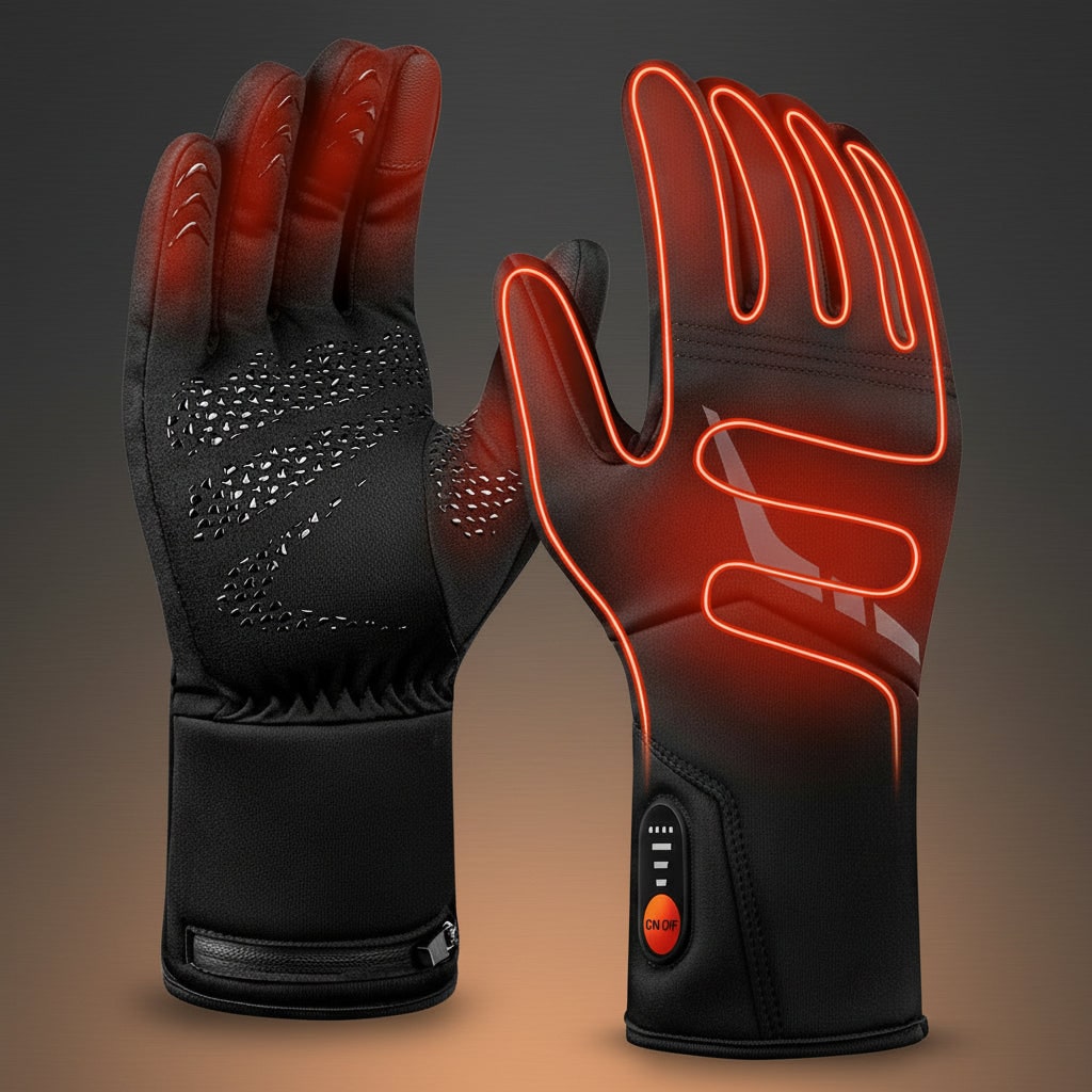 Heated Gloves Skiing Winter Gloves Touchscreen Compatible - Image 1