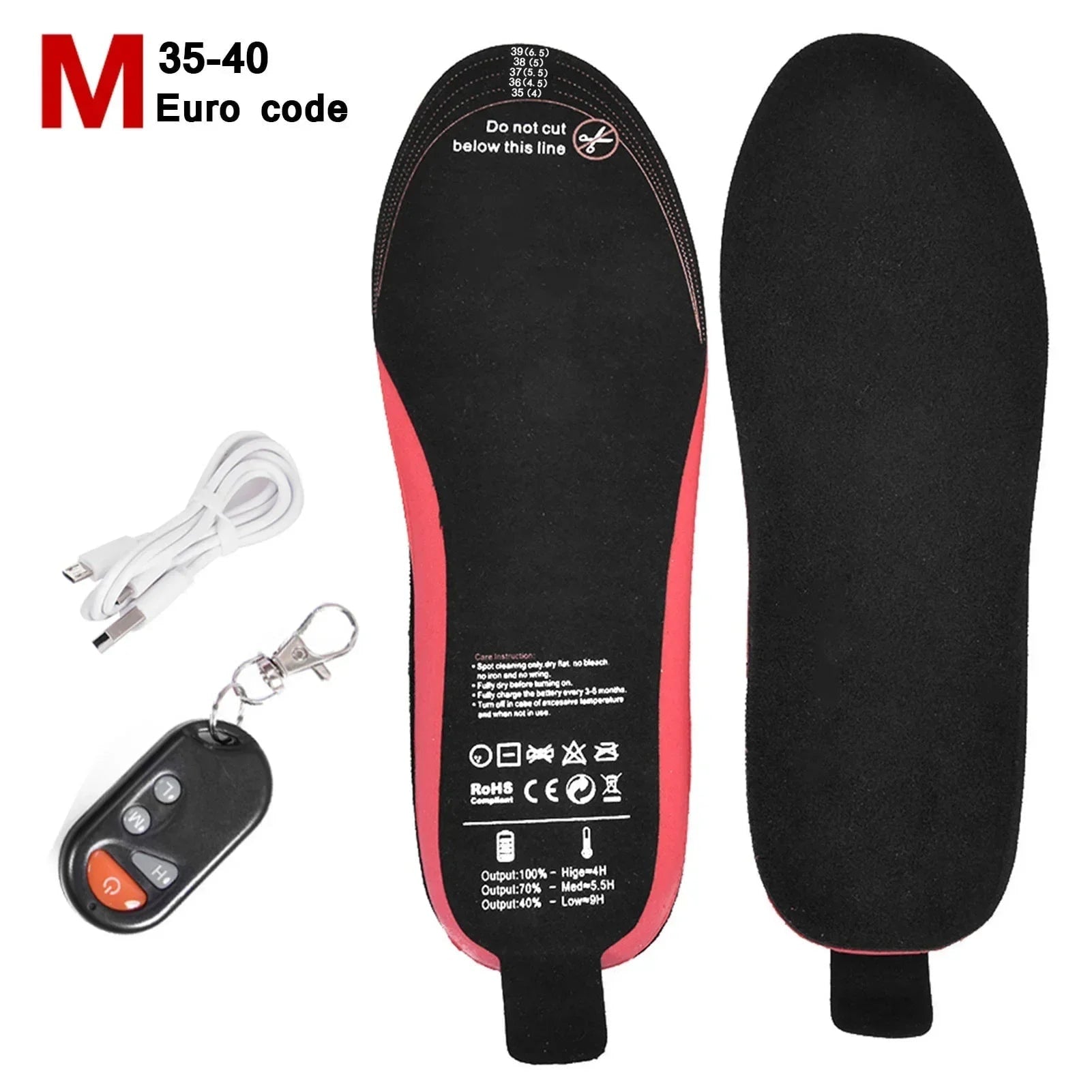 Heated Insoles Remote Control Rechargeable Foot Warmers Winter - Image 7