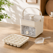 Ice Maker Storage Container Easy Dispensing Handle and Lid - Image 1