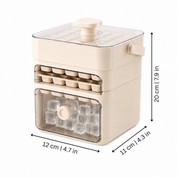Ice Maker Storage Container Easy Dispensing Handle and Lid - Image 3
