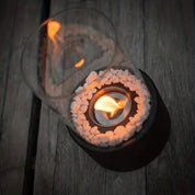 Indoor Tabletop Oil Lamp Glass Cylinder and Decorative Stones - Image 10