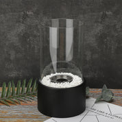 Indoor Tabletop Oil Lamp Glass Cylinder and Decorative Stones - Image 12