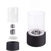 Indoor Tabletop Oil Lamp Glass Cylinder and Decorative Stones - Image 16