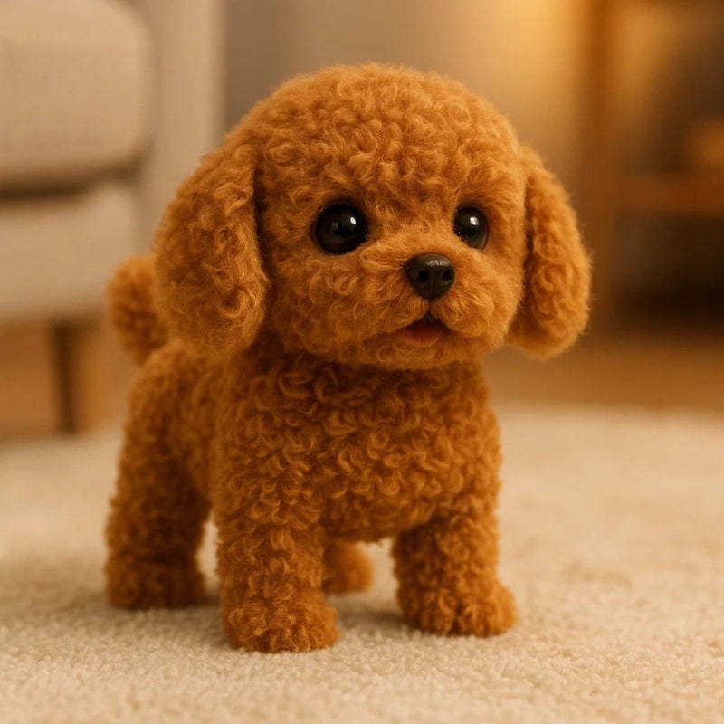 Interactive Plush Puppy Toy Realistic Soft Stuffed Animal - Image 4