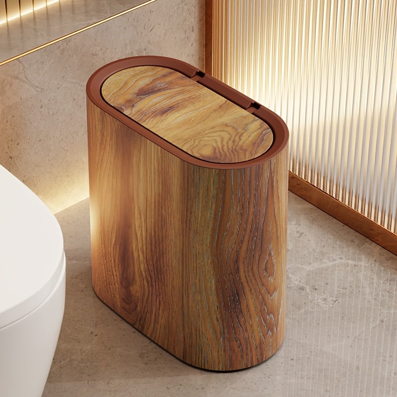 Kitchen Trash Can Bathroom Bin Lid Pedal Narrow Waste Bin - Image 10