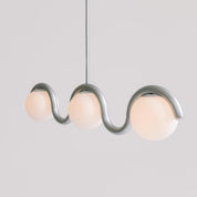 Linear Red and Silver Chandelier Modern Home Lighting - Image 10