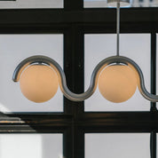 Linear Red and Silver Chandelier Modern Home Lighting - Image 12