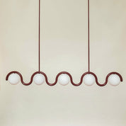 Linear Red and Silver Chandelier Modern Home Lighting - Image 13