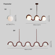 Linear Red and Silver Chandelier Modern Home Lighting - Image 1