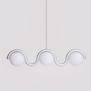 Linear Red and Silver Chandelier Modern Home Lighting - Image 21