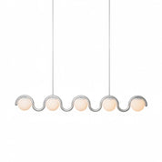 Linear Red and Silver Chandelier Modern Home Lighting - Image 24