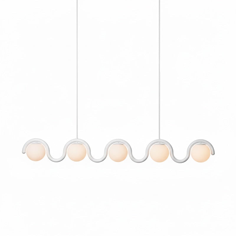 Linear Red and Silver Chandelier Modern Home Lighting - Image 25
