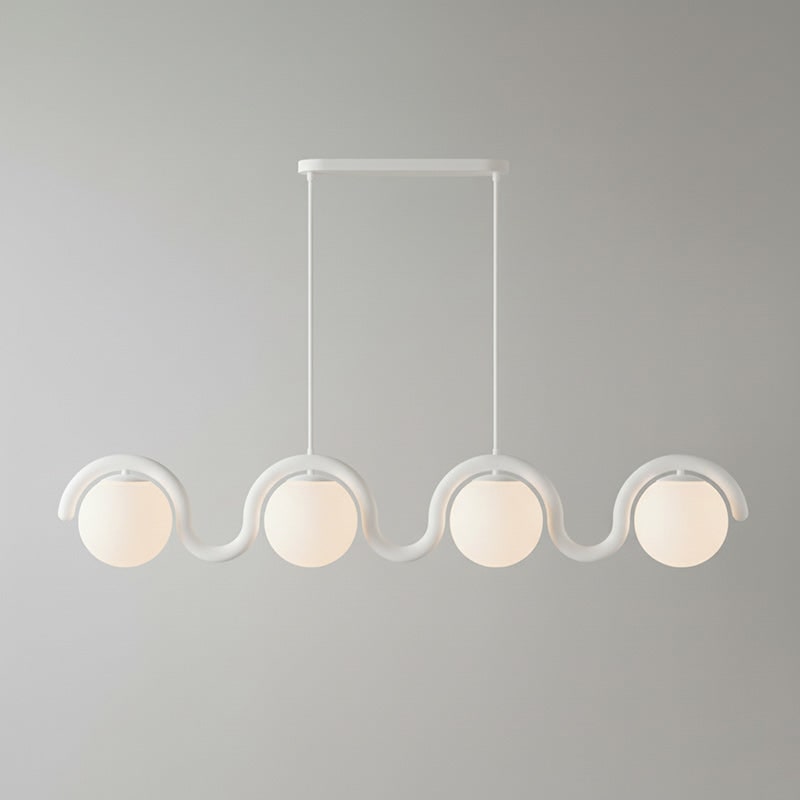Linear Red and Silver Chandelier Modern Home Lighting - Image 28