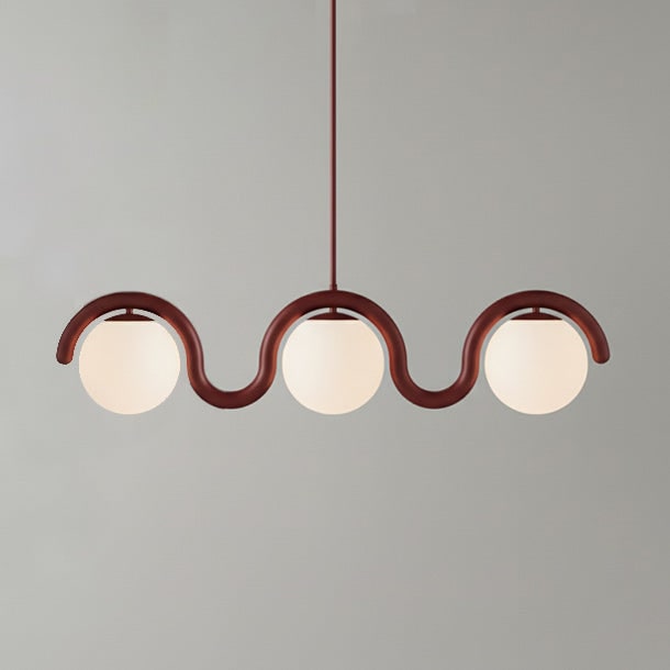 Linear Red and Silver Chandelier Modern Home Lighting - Image 29