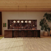 Linear Red and Silver Chandelier Modern Home Lighting - Image 2