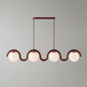 Linear Red and Silver Chandelier Modern Home Lighting - Image 33