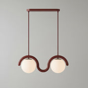 Linear Red and Silver Chandelier Modern Home Lighting - Image 38
