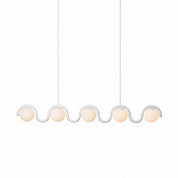 Linear Red and Silver Chandelier Modern Home Lighting - Image 43