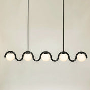Linear Red and Silver Chandelier Modern Home Lighting - Image 45