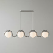 Linear Red and Silver Chandelier Modern Home Lighting - Image 52