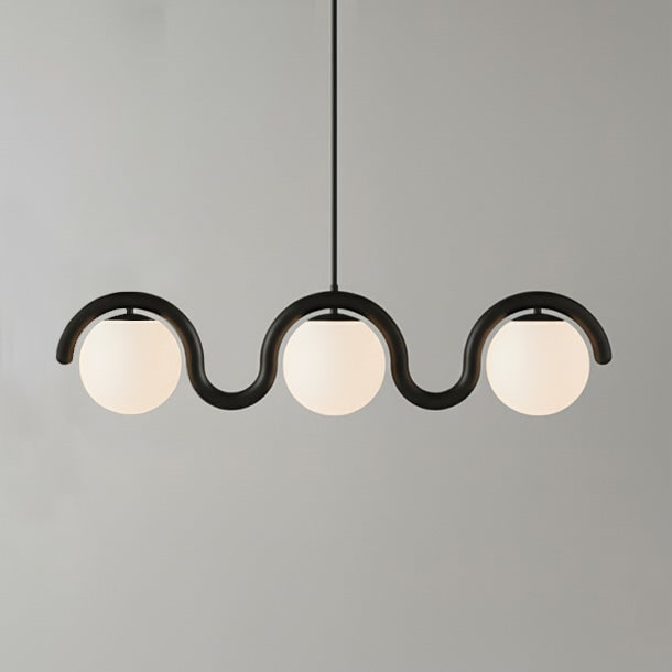 Linear Red and Silver Chandelier Modern Home Lighting - Image 53