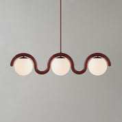 Linear Red and Silver Chandelier Modern Home Lighting - Image 54