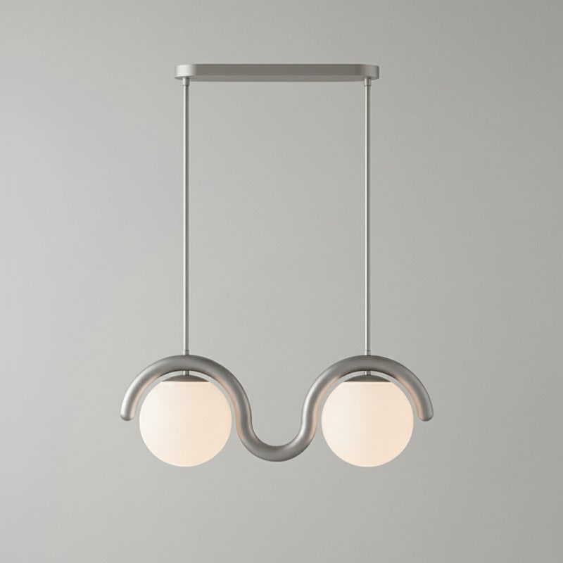 Linear Red and Silver Chandelier Modern Home Lighting - Image 55
