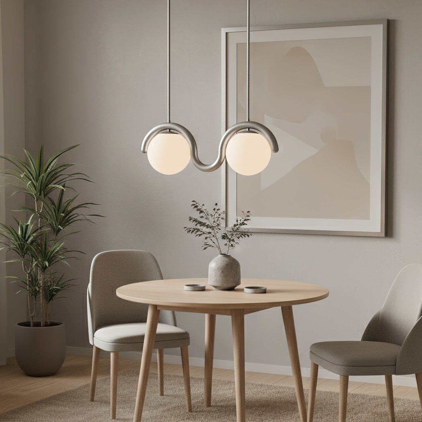 Linear Red and Silver Chandelier Modern Home Lighting - Image 71