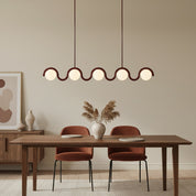 Linear Red and Silver Chandelier Modern Home Lighting - Image 81