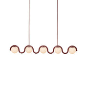 Linear Red and Silver Chandelier Modern Home Lighting - Image 82