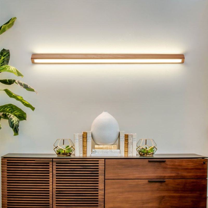 Minimalist Wood Bathroom Wall Light Fixture Modern Spaces - Image 2