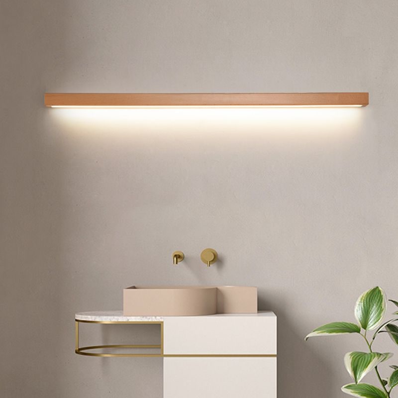 Minimalist Wood Bathroom Wall Light Fixture Modern Spaces - Image 3
