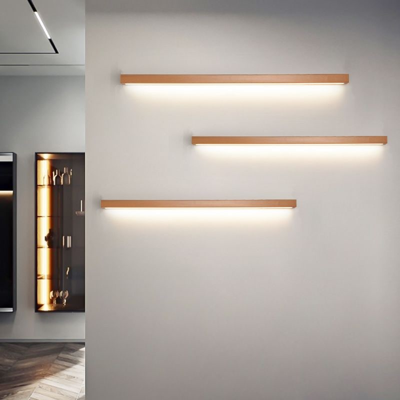 Minimalist Wood Bathroom Wall Light Fixture Modern Spaces - Image 9