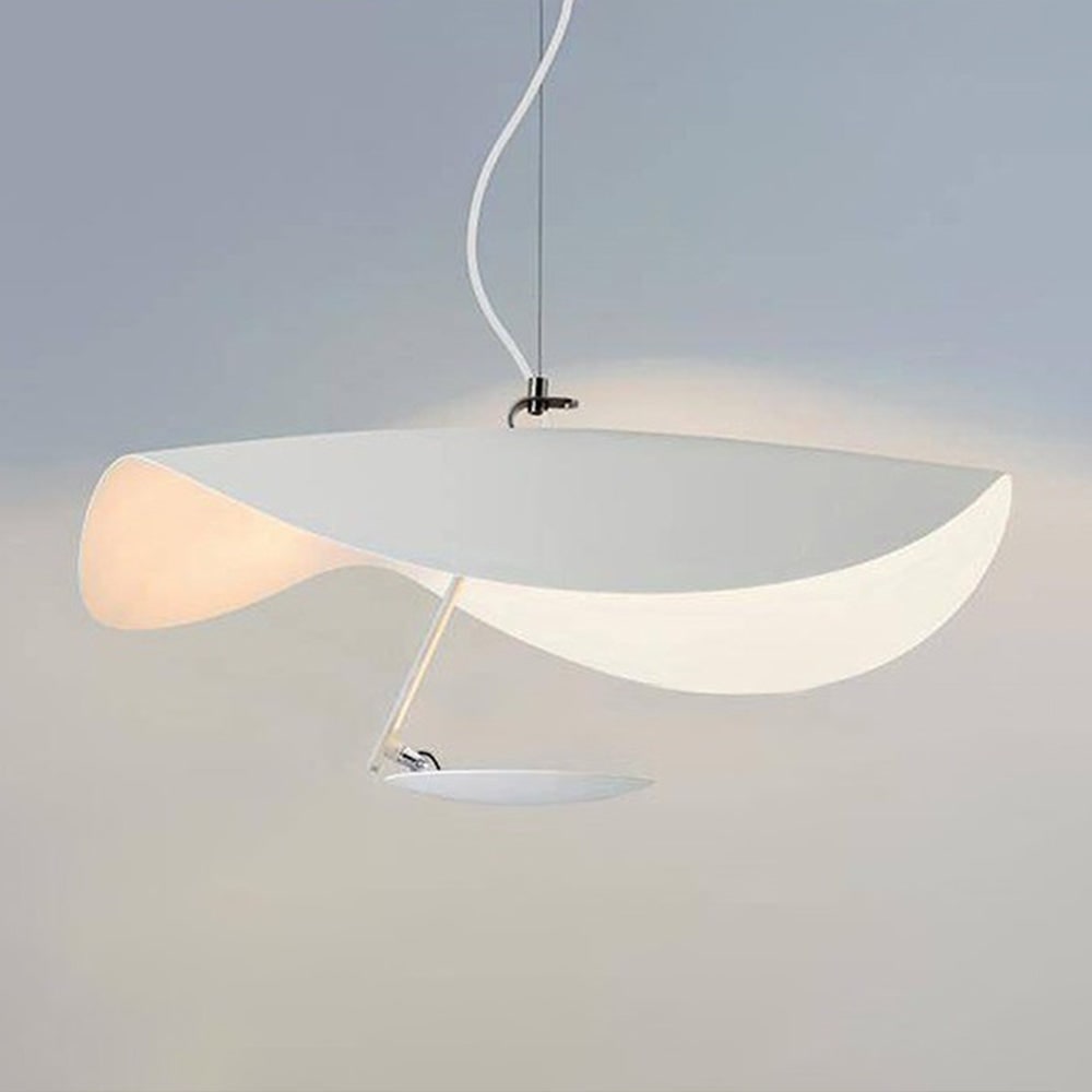 Modern Black Pendant Light Gold Leaf Accent Living Room - Image 15