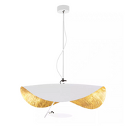 Modern Black Pendant Light Gold Leaf Accent Living Room - Image 29