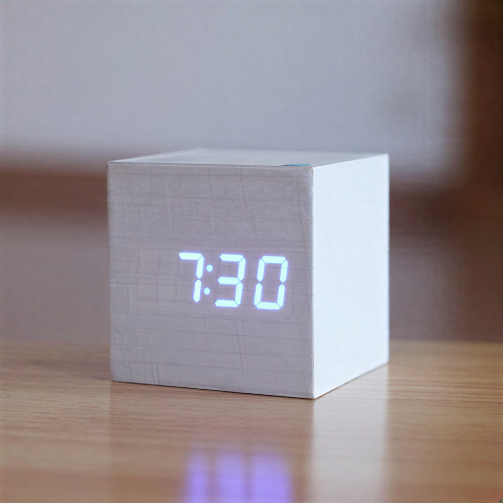 Modern Digital Wood Alarm Clock LED Display