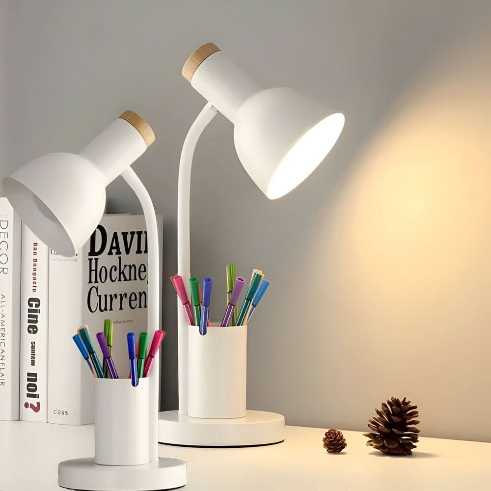 Modern LED Desk Lamp Pen Holder Home Office Use - Image 2