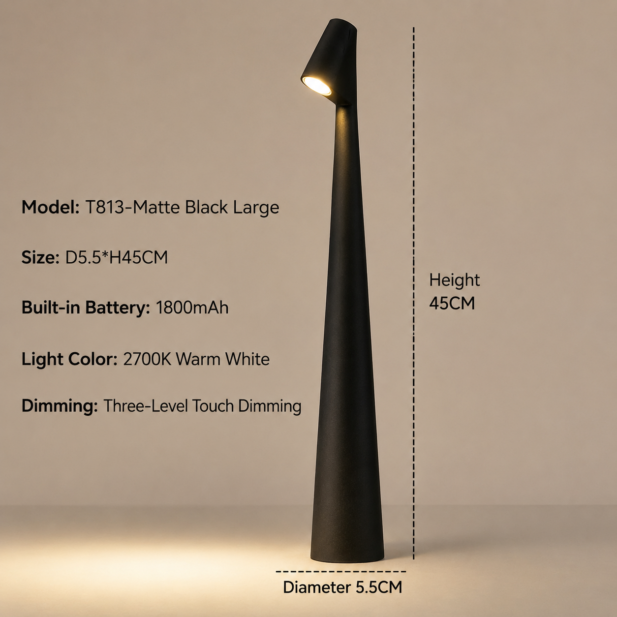Modern LED Table Lamp Touch Dimming Stylish Home Lighting - Image 17