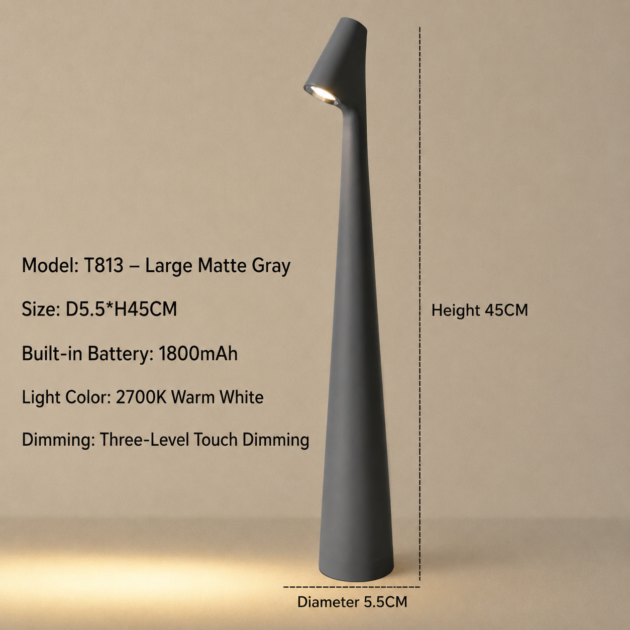 Modern LED Table Lamp Touch Dimming Stylish Home Lighting - Image 20