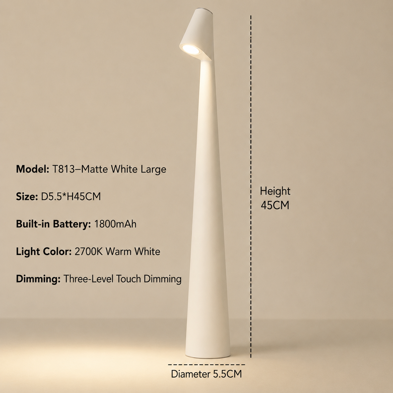 Modern LED Table Lamp Touch Dimming Stylish Home Lighting - Image 21