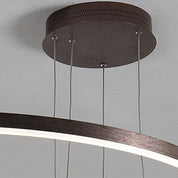 Modern Pendant Light Black and Gold Metal Rings Living Room - Image 22
