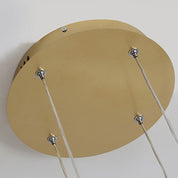 Modern Pendant Light Black and Gold Metal Rings Living Room - Image 25