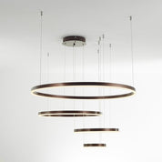 Modern Pendant Light Black and Gold Metal Rings Living Room - Image 35