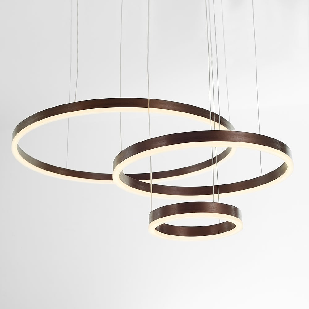 Modern Pendant Light Black and Gold Metal Rings Living Room - Image 36