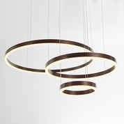 Modern Pendant Light Black and Gold Metal Rings Living Room - Image 36