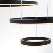Modern Pendant Light Black and Gold Metal Rings Living Room - Image 39