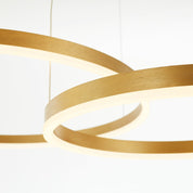 Modern Pendant Light Black and Gold Metal Rings Living Room - Image 41