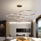 Modern Pendant Light Black and Gold Metal Rings Living Room - Image 53