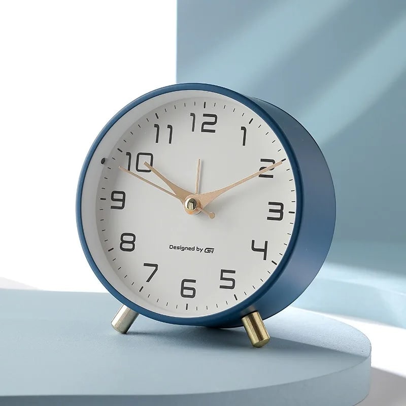 Modern Scandinavian Table Clock Silent Design - Image 1